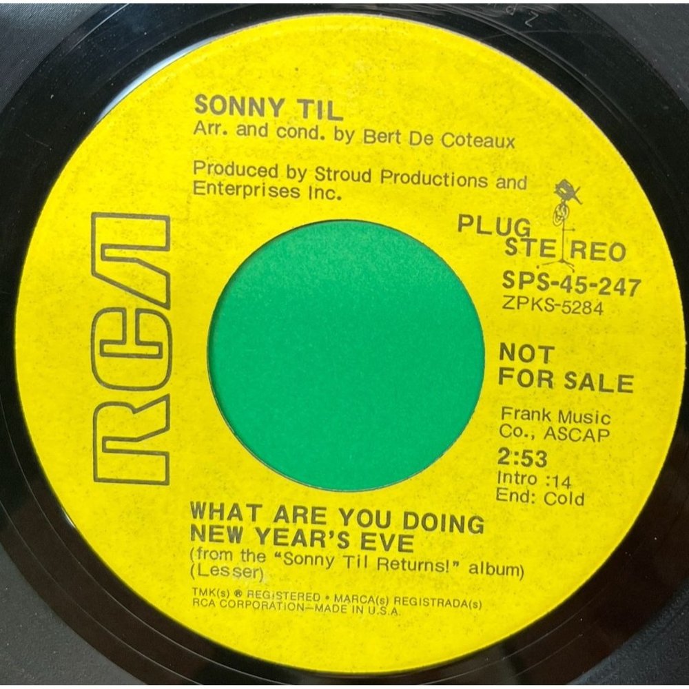 Sonny Til What Are You Doing New Years Eve 45 Soul Promo RCA